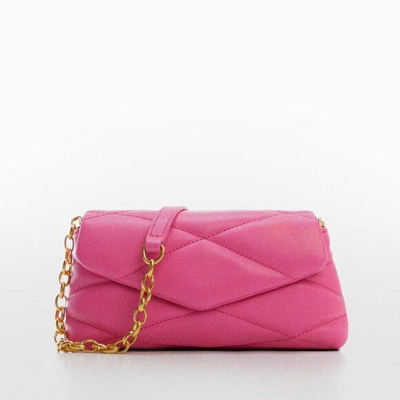 Mango Pink Quilted Chain Bag/NWT - Picture 1 of 14